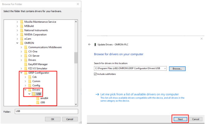 G9SP Güvenlik PLC Programlama Kablosu Sürücüsü Yükleme