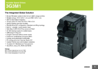 3G3M1 Ethercat Datasheet 3G3M1 Ethercat Datasheet